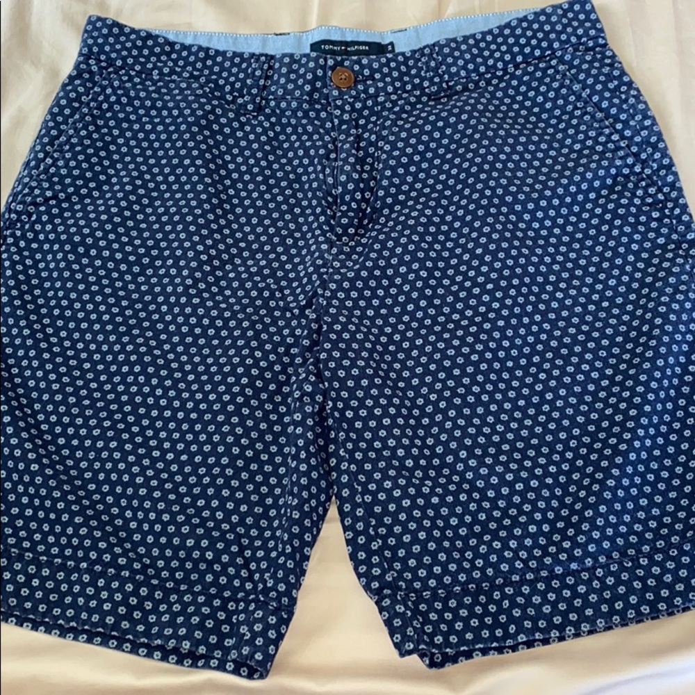 Navy blue patterned Tommy Hilfiger shorts